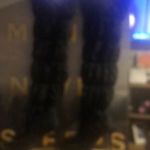 All black 6inch heel boots